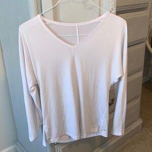 Fabletics white workout long sleeve